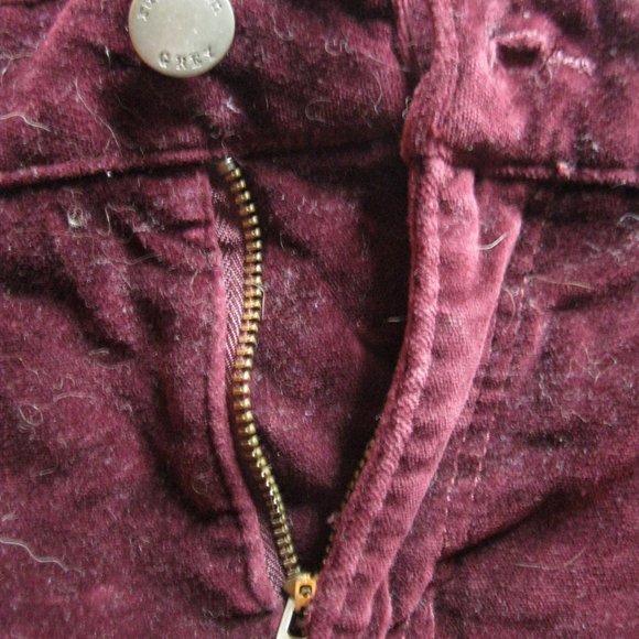 Ruff Hewn Velvety Maroon Straight Leg Pants - Picture 4 of 10